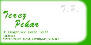 terez pekar business card